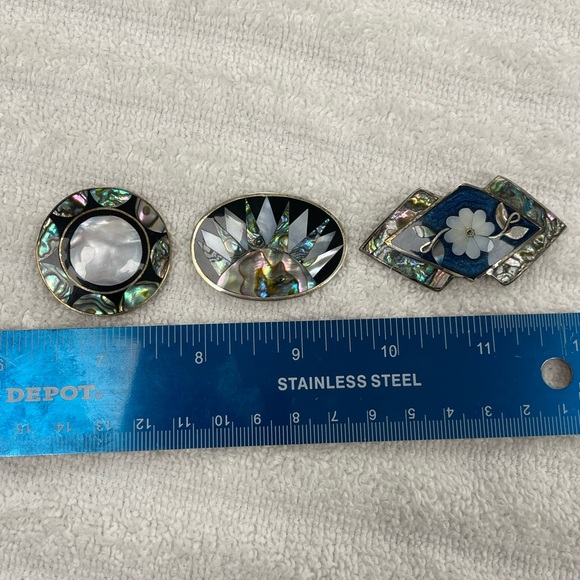 3 Vintage Alpaca Mexico Sterling Pendants and Pins/Brooches - Picture 5 of 11